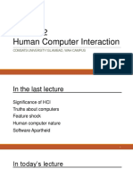 Human Computer Interaction: Comsats University Islambad, Wah Campus