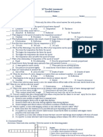 Grade 8 3rd Assessment Sample Sample