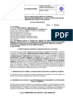 Acta de Area Bienes y Servicios Sas - Aglomet Muebles y Cocinas Sas - Original Del Centro