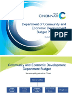 Community and Economic Development Budget Presentation