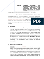 Escrito Descargo X Infr Leve L-26 Atribuido Al Alfz PNP Cesar Alberto