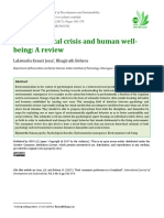 Environmental Crisis and Human Well-Being: A Review: Lalatendu Kesari Jena, Bhagirath Behera