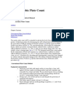 Bacteriological Analytical Manual Aerobic Plate Count