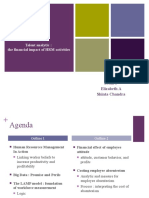 Talent Analytic: The Financial Impact of HRM Activities: Didik P Elizabeth A Shinta Chandra