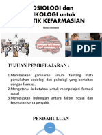 SOSIOLOGI Dan PSIKOLOGI Untuk PRAKTIK KEFARMASIAN