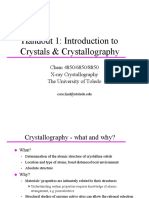 1 Introduction To Crystals Crystallography Hand Out