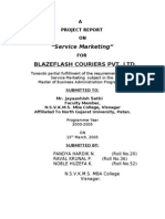 "Service Marketing": Blazeflash Couriers Pvt. LTD