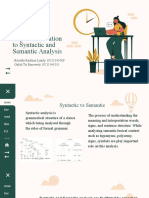 Aspect in Relation To Syntactic and Semantic Analysis: Rivalda Rachma Lianty 19211141009 Galuh Tri Banowati 19211141011