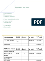 Custo de Implantação e Produção de Peixes