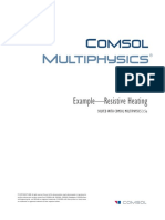 Example-Resistive Heating: Solved With Comsol Multiphysics 3.5A