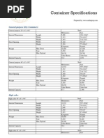 Container Specifications: General Purpose (Dry Container)