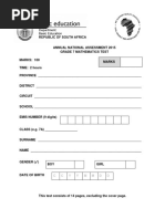2015 ANA GR 7 Mathematics Test - 2015