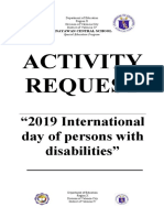 Activity Request: "2019 International Day of Persons With Disabilities"