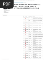 Main Wiring For Hyundai I20 1St GEN F/L (2012-2014) 5DR 1.2L (PETROL) (15.03.2012-14.07.2014)