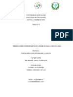 Tema 6 - Modelos de Intervención en Psicología Comunitaria