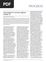 Progress: Viral Targets For Vaccines Against COVID-19