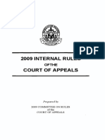 2009 Internal Rules of The Court of Appeals