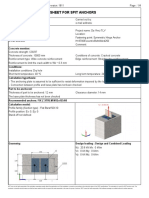 Calculation Sheet For Spit Anchors: Project