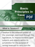 Basic Principles in Taxation: BAM 127: Income Taxation For BA Module #1