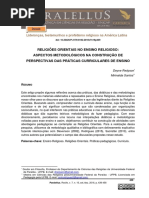 Religiões Orientais No Ensino Religioso Aspectos Metodológicos Na Construção de Perspectivas Das Práticas Curriculares de Ensino