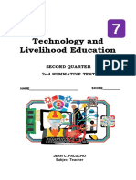 Technology and Livelihoo D Education: Second Quarter 2Nd Summative Test