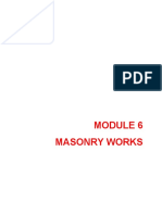 MODULE 6 Masonry Works