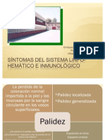 Síntomas Del Sistema Linfo-Hemático e Inmunológico