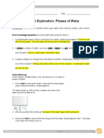 Student Exploration: Phases of Water