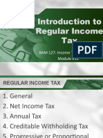 Introduction To Regular Income Tax: BAM 127: Income Taxation For BA Module #12