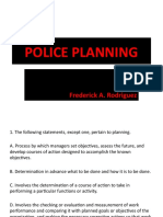 Police Planning: Frederick A. Rodriguez