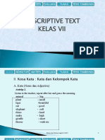 Descriptive Text Kelas Vii: Evaluasi Tugas Teks Tambahan Indikator Materi