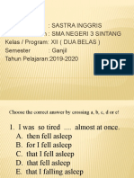 Sastra Inggris Kelas Xii 19-20 Ganjil