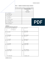 Chapter 4: Simultaneous Equations: Activity 1