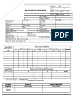 Mechtek Laboratory: Raw Data Sheet For Vernier Caliper