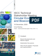 Circular Economy and Bioeconomy: ISCC Technical Stakeholder Meeting