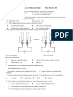 Revision Test Electrolysis Olevels