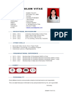 Curriculum Vitae: Personal Info