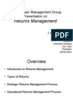 Returns Management: Supply Chain Management Group Presentation On