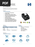 HS-58HU Thermal Printer Datasheet