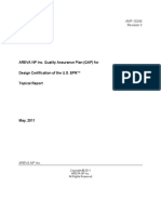 AREVA NP Inc. Quality Assurance Plan (QAP) For Design Certification of The U.S. EPR™ Topical Report