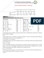 Bài tập Hoá lý 2 (Physical Chemistry 2 - Homework)