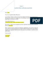 2 Example Patient Letter Confirming Registration