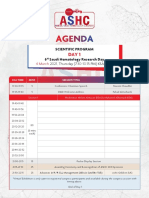 Agenda: Scientific Program 6 Saudi Hematology Research Day