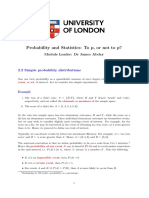 Probability and Statistics: To P, or Not To P?: Module Leader: DR James Abdey