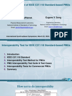 Interoperability Test of Ieee C37.118 Standard-Based Pmus: Eugene Y. Song Gerald J. Fitzpatrick