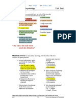 Psychology Unit One Test