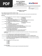 Mapeh 9 Assessment