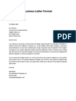 Formal Business Letter 01