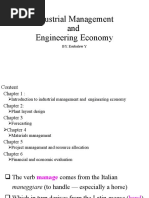 Industrial Management and Engineering Economy: BY. Esubalew Y