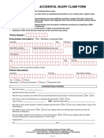 Accidental Injury Claim Form: Policy Number